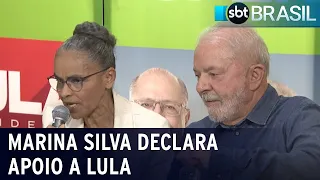 Marina Silva declara apoio a Lula como única alternativa contra Bolsonaro | SBT Brasil (12/09/22)