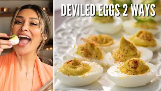 EASY DEVILED EGGS! How to Make Keto Deviled Eggs 2 Ways!