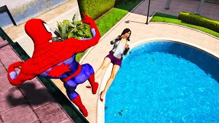 GTA 5 Water Ragdolls SPIDERMAN Jump Fails ep.19 (Euphoria Physics Funny Moments)