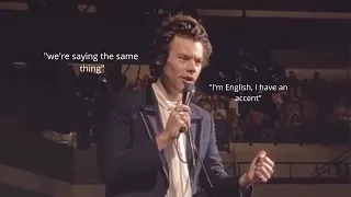 "I'm English, I have an accent" - Harry Styles