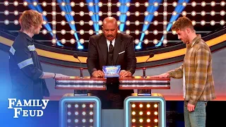 When I get to heaven, I want... wait, WHAT? | Celebrity Family Feud