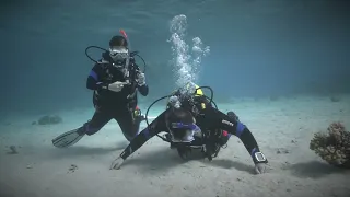 Unconscious Diver Underwater (Back)