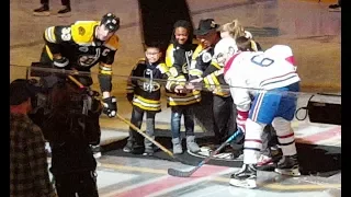 Willie O'Ree night/ceremonial puck drop at TD Garden 1/17/18 (Bruins vs Canadiens)