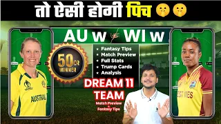 AU w vs WI w Dream11 Team, WI w vs AU w Dream11, Australia Women vs West Indies Women Dream11 Team