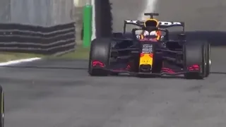 Max Verstappen hits a squirrel during the Italian Grand Prix 2021. Causing damage to the floor.