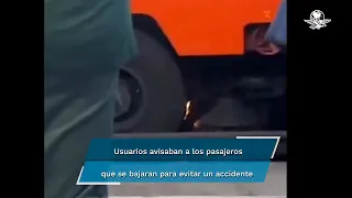 Llanta del Metro se incendia en la Línea 7