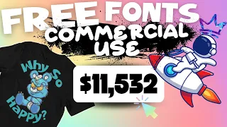 Best FREE Fonts For Print on Demand:  Made Me Over 10K in Sales (POD Commercial use Fonts)