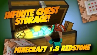 Minecraft Redstone MEGA CHESTS! INFINITE Storage! Epic Minecraft Redstone Creations (Minecraft 1.8)