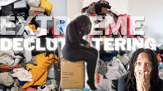 EXTREME DECLUTTER WITH ME | KONMARI METHOD | CLOSET CLEAN OUT | NEW HOME SERIES EP 1 "EXPOSED"