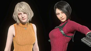 Ada and Ashley's Models Have Very Detailed Jiggle Physics - RE4 Remake