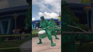 Green Army Drum Corps Solos!! Impressive! #shorts #disneyworld #disneyhollywoodstudios #toystoryland