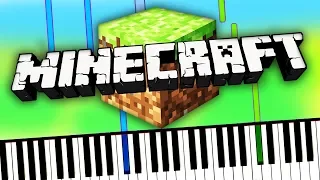 Minecraft - Theme Song (C418 - Key Soundtrack) Piano Tutorial (Sheet Music + midi) synthesia cover