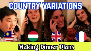 Country Variations in Dinner Plans | UK, FR, HU, MY