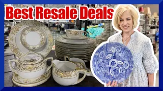 Thrifting at Angels' Attic! Resale shopping at its best! Chinoiserie lamps, crystal, and china.