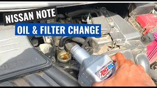 Oil and Filter Change Nissan Note 2014