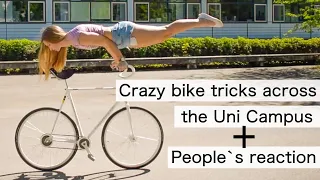 Bike Tricks Violalovescycling: Biking across my Uni Campus in Hohenheim (Germany)