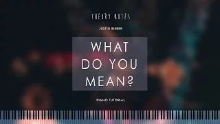 How to Play Justin Bieber - What Do You Mean? | Theory Notes Piano Tutorial