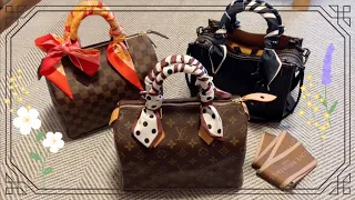 ルイヴィトンのスピーディにツイリーつけてみた♡Twilly on my LV Speedy♡