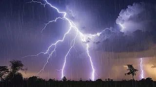 Epic Thunderstorm & Rain Sounds For Sleep, Falling Into Sleep Quickly With Perfect Night Thunderstom