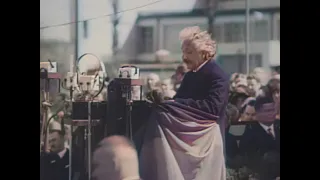 Albert Einstein 1930 Radio Exhibition Speech (German w/ English subs) [HD, Colorized]
