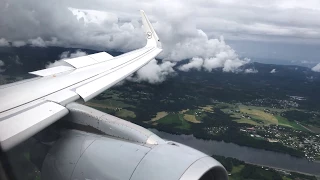 4K Landing at Oslo Airport Stunning Approach In Norwegian Landscapes Airbus A320neo Lufthansa