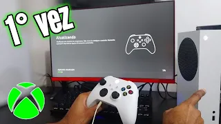 TURNING ON THE XBOX SERIES S FOR THE FIRST 1ST TIME (microsoft new xbox series s pt-br)