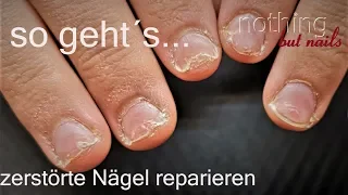 zerstörte Nägel reparieren - naildesign nails