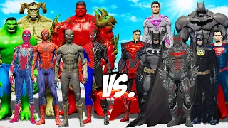 TEAM HULK & TEAM SPIDER-MAN vs TEAM SUPERMAN & TEAM BATMAN - EPIC SUPERHEROES WAR