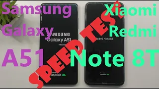 Samsung Galaxy A51 vs Xiaomi Redmi Note 8T - SPEED TEST + multitasking - Which is faster!?