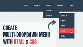Create Multi Level Dropdown Navigation Menu with HTML & CSS