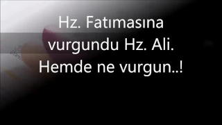 Hz. Fatımasına vurgundu Hz. Ali hemde ne vurgun!