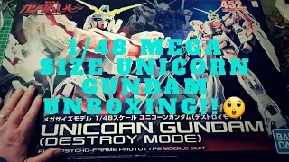 1/48 Mega Size Unicorn Gundam unboxing!
