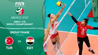 TUR vs. EGY - Group Phase | Girls U18 Volleyball World Champs 2021