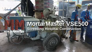 MortarMaster VSE 500 Mix and Pump Sand/Screed Pump - Hospital Construction