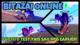 I GOT TO TEST THIS NEW SAO GAME EARLY! | Roblox | [Bitazai Online]