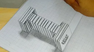 English letters I in 3D|PusalCalligraphy hand writing.