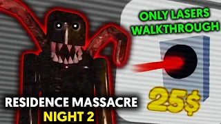 Residence Massacre (Night 2) - Lasers Only Challenge - Full Gameplay [ROBLOX]