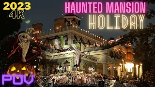 4K Haunted Mansion Holiday 2023 POV Ride Low Light Disneyland Nightmare Before Christmas 10/26/23