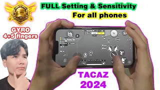 The Best Setting & Sensitivity on Mobile 2024 | TACAZ PUBG Mobile