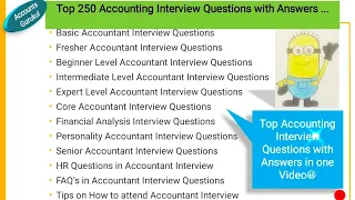 Top 250 Accounting Interview Questions with Answers…..