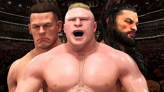 Team Undertaker Rock & Stone Cold Steve Austin vs Team John Cena Brock Lesnar & Roman Reigns