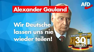 AfD persönlich: Alexander Gauland zu 30 Jahren deutsche Einheit
