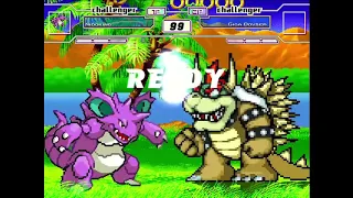 MUGEN AI Battle: Nidoking vs Giga Bowser