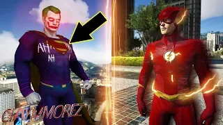 The Flash VS Joker Superman! The Greatest Evil Threat! (GTA 5 Flash Mod)