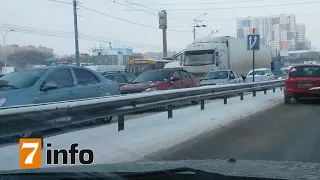 Пробка на Московском шоссе. Рязань