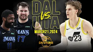 Dallas Mavericks vs Utah Jazz  Full Game Highlights | March 21, 2024 | FreeDawkins