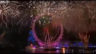 Новогодний салют в Лондоне - New Year 2013 firework London, UK