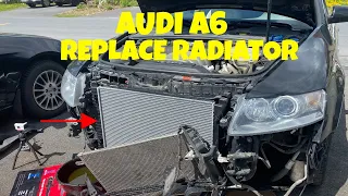 EASY WAY - How to change your radiator Audi A6 C6