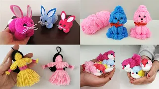 4 CUTE IDEAS | Amazing yarn craft ideas - Woolen crafts