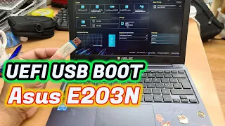 How To Reinstall Windows 10 On Asus E203N | UEFI USB BOOT